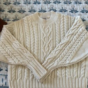 Cream crew neck sweater